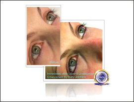 127-FI-Katy Jobbins Permanent Makeup Honey Moon Upper and Lower Permanent Eyeliner
